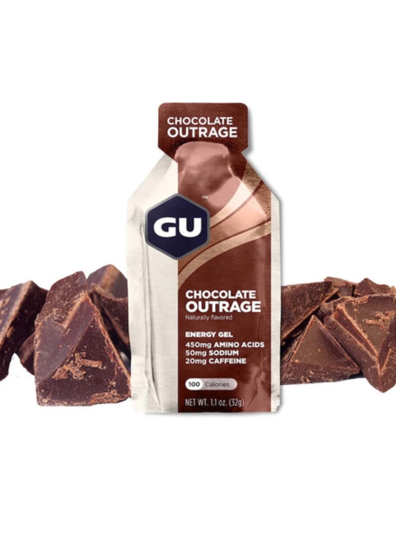 GU Chocolate Outrage Naturally Flavored, Energy Gel, 8 Packets each 1.1 oz (32g) - Image 4